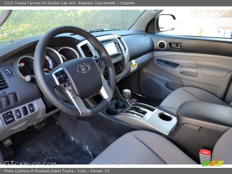 Magnetic Gray Metallic / Graphite 2015 Toyota Tacoma V6 Double Cab 4x4