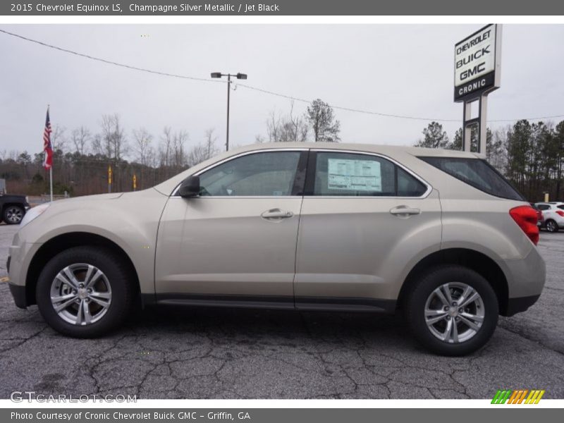 Champagne Silver Metallic / Jet Black 2015 Chevrolet Equinox LS
