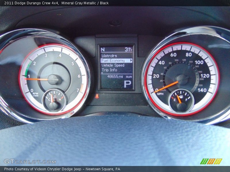 Mineral Gray Metallic / Black 2011 Dodge Durango Crew 4x4