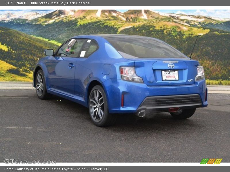 Blue Streak Metallic / Dark Charcoal 2015 Scion tC