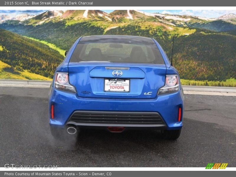 Blue Streak Metallic / Dark Charcoal 2015 Scion tC