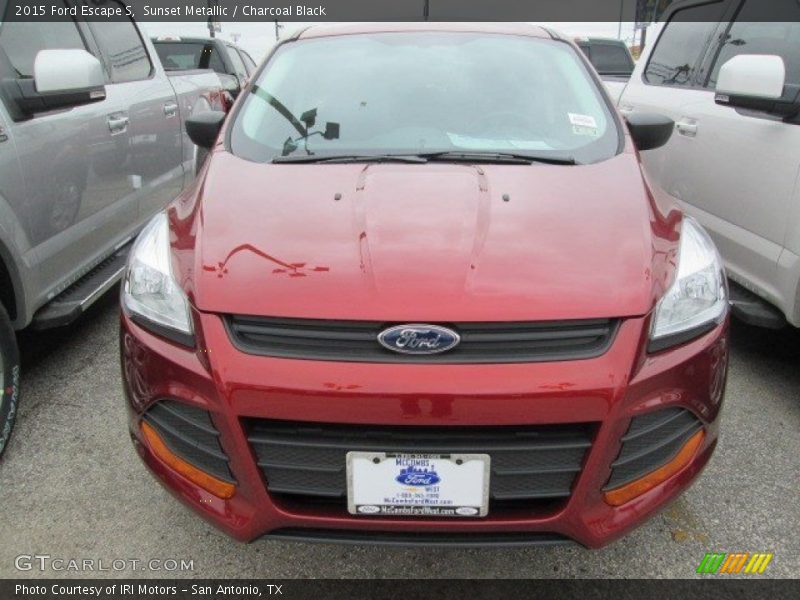 Sunset Metallic / Charcoal Black 2015 Ford Escape S