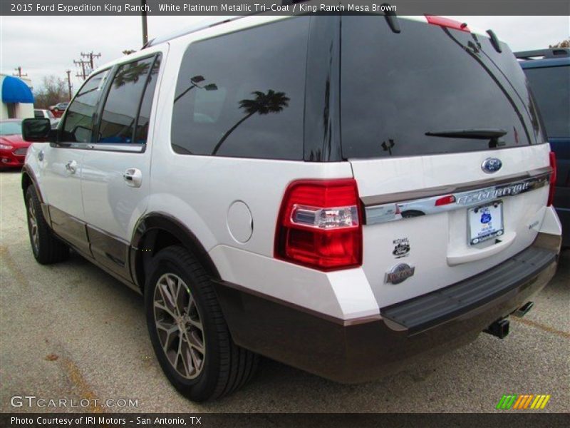 White Platinum Metallic Tri-Coat / King Ranch Mesa Brown 2015 Ford Expedition King Ranch