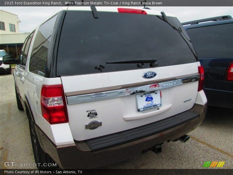 White Platinum Metallic Tri-Coat / King Ranch Mesa Brown 2015 Ford Expedition King Ranch
