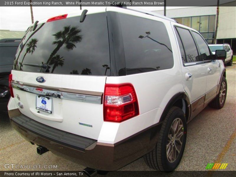 White Platinum Metallic Tri-Coat / King Ranch Mesa Brown 2015 Ford Expedition King Ranch