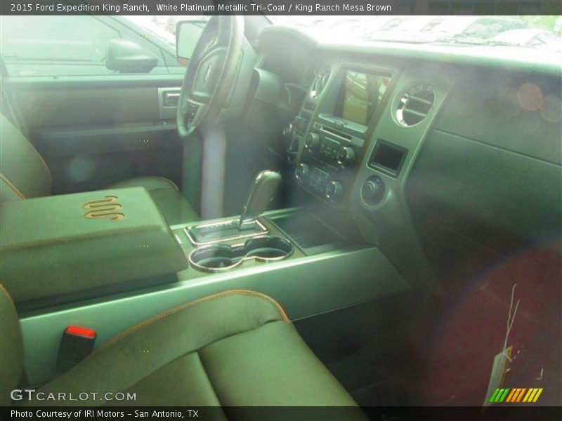 White Platinum Metallic Tri-Coat / King Ranch Mesa Brown 2015 Ford Expedition King Ranch