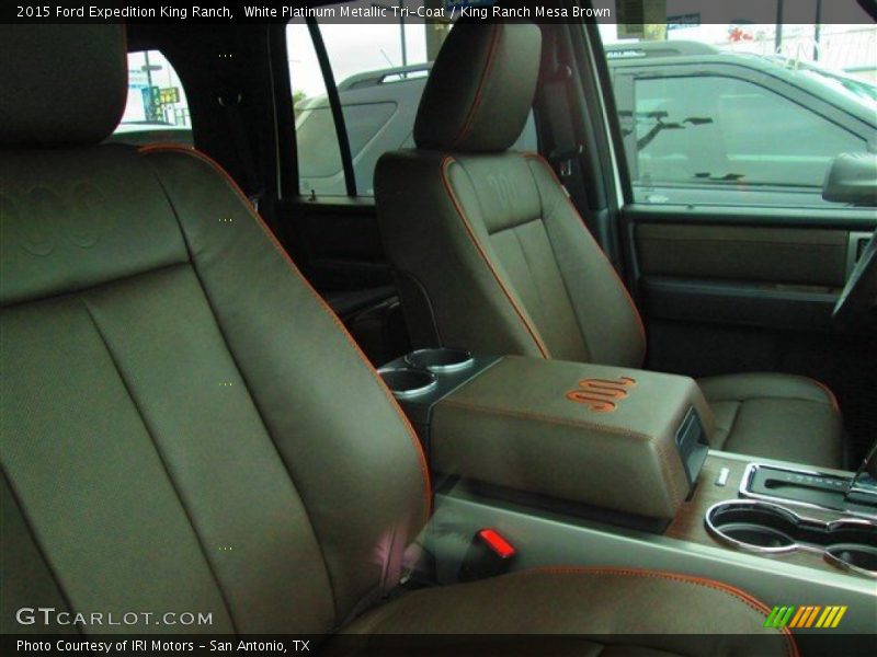 White Platinum Metallic Tri-Coat / King Ranch Mesa Brown 2015 Ford Expedition King Ranch
