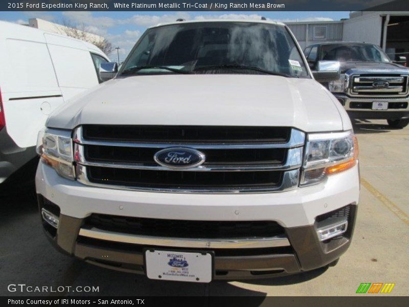 White Platinum Metallic Tri-Coat / King Ranch Mesa Brown 2015 Ford Expedition King Ranch