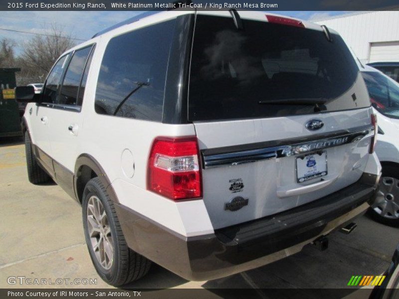 White Platinum Metallic Tri-Coat / King Ranch Mesa Brown 2015 Ford Expedition King Ranch