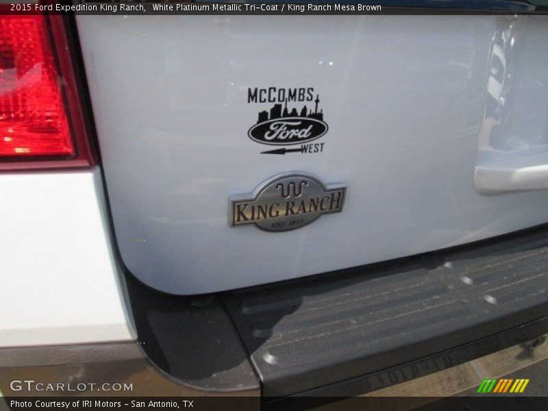 White Platinum Metallic Tri-Coat / King Ranch Mesa Brown 2015 Ford Expedition King Ranch