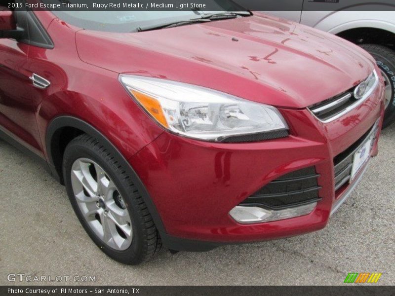 Ruby Red Metallic / Medium Light Stone 2015 Ford Escape Titanium