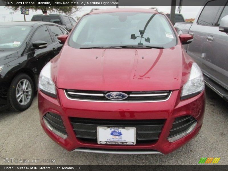 Ruby Red Metallic / Medium Light Stone 2015 Ford Escape Titanium