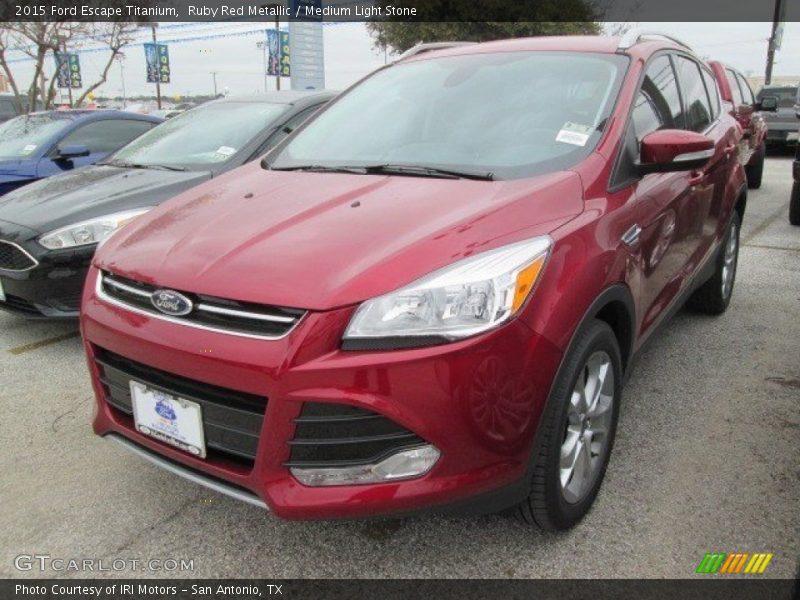 Ruby Red Metallic / Medium Light Stone 2015 Ford Escape Titanium