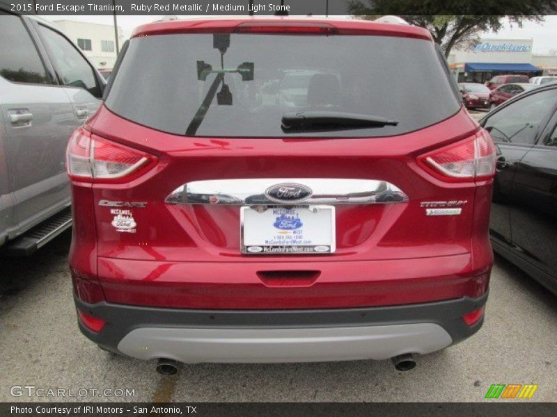 Ruby Red Metallic / Medium Light Stone 2015 Ford Escape Titanium