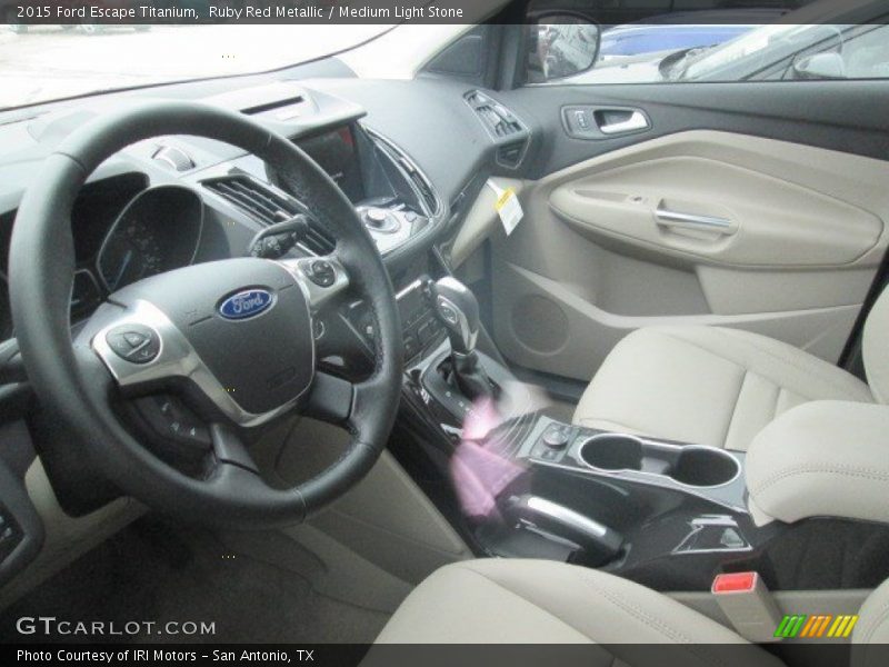 Ruby Red Metallic / Medium Light Stone 2015 Ford Escape Titanium