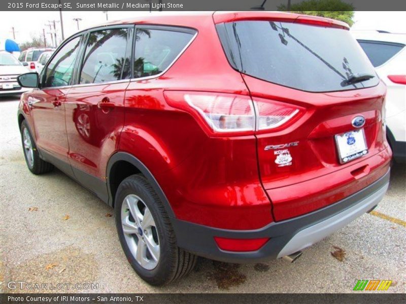 Sunset Metallic / Medium Light Stone 2015 Ford Escape SE
