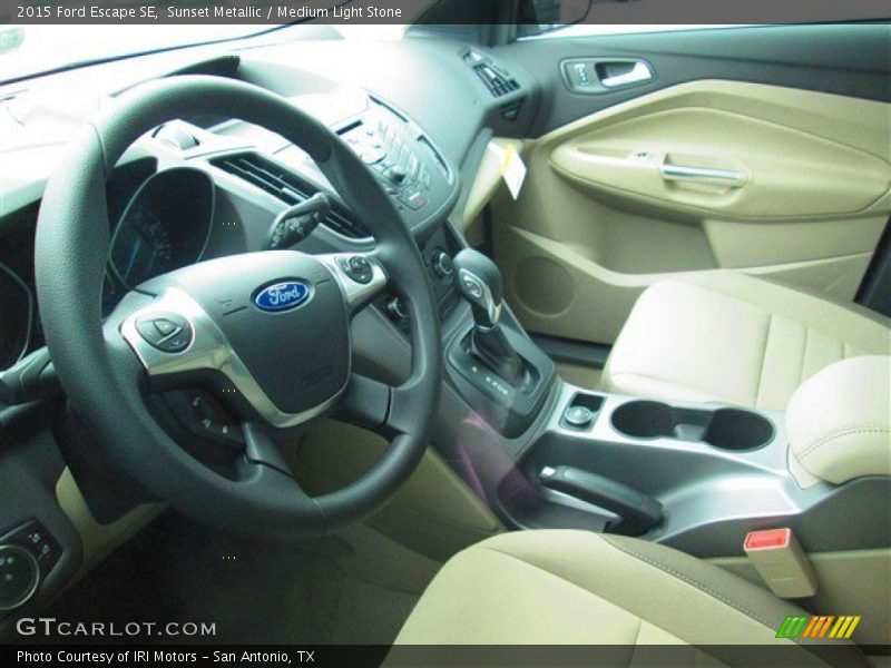 Sunset Metallic / Medium Light Stone 2015 Ford Escape SE