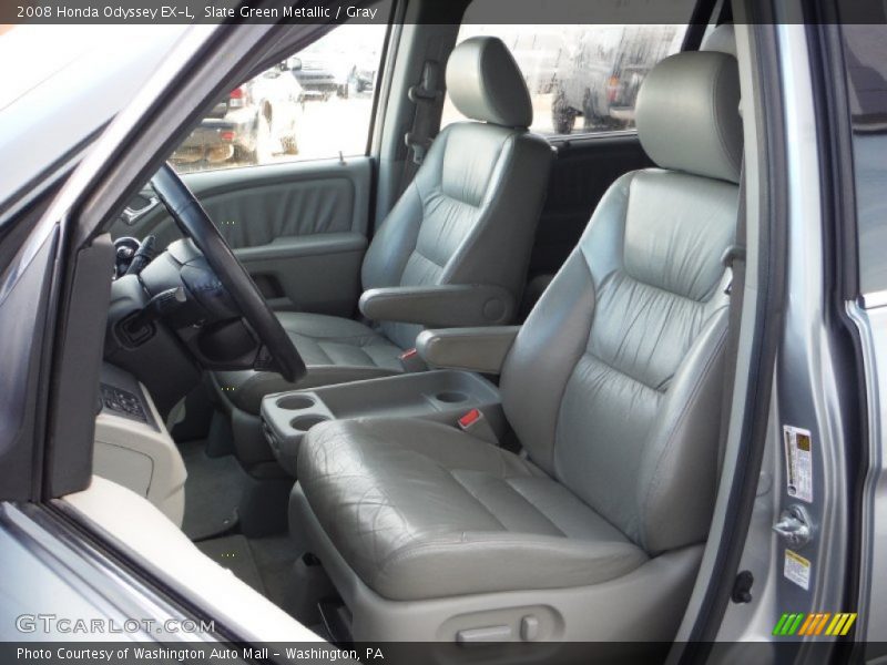 Slate Green Metallic / Gray 2008 Honda Odyssey EX-L