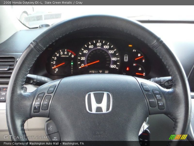 Slate Green Metallic / Gray 2008 Honda Odyssey EX-L