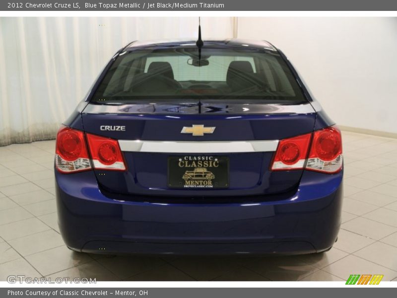 Blue Topaz Metallic / Jet Black/Medium Titanium 2012 Chevrolet Cruze LS