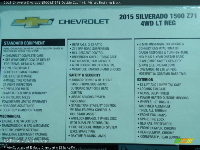 Victory Red / Jet Black 2015 Chevrolet Silverado 1500 LT Z71 Double Cab 4x4
