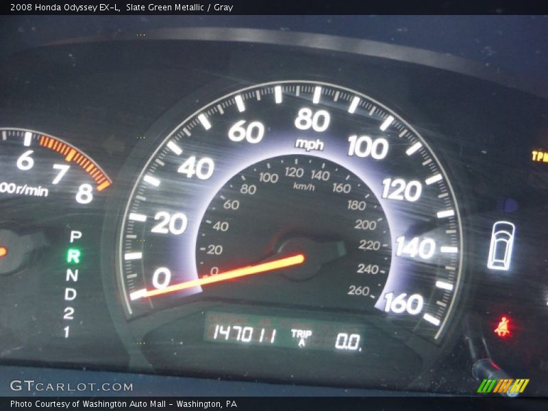 Slate Green Metallic / Gray 2008 Honda Odyssey EX-L
