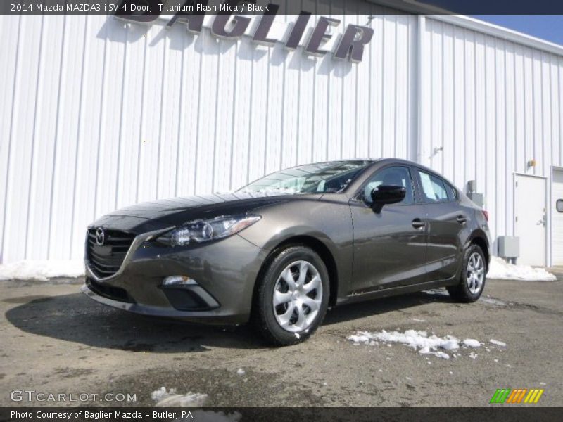 Titanium Flash Mica / Black 2014 Mazda MAZDA3 i SV 4 Door