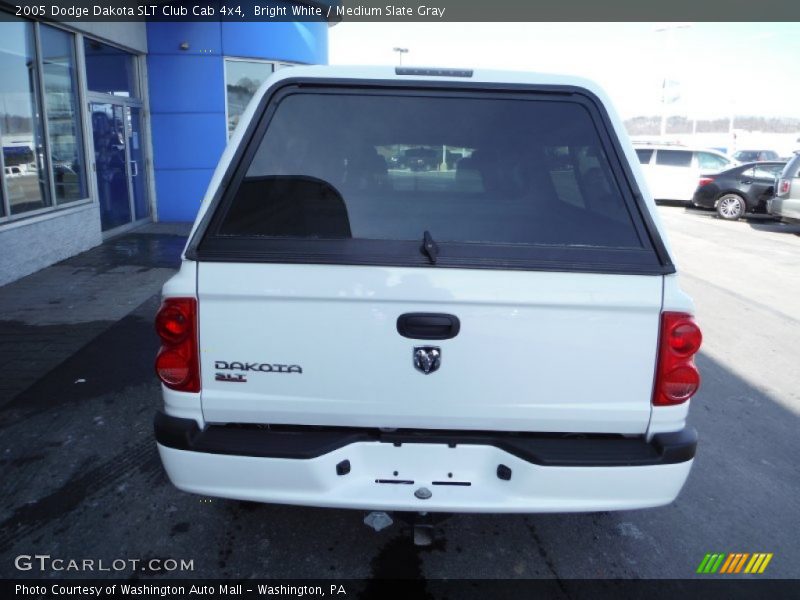Bright White / Medium Slate Gray 2005 Dodge Dakota SLT Club Cab 4x4