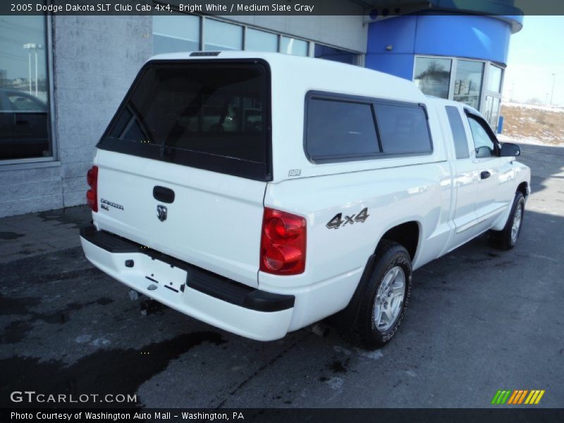 Bright White / Medium Slate Gray 2005 Dodge Dakota SLT Club Cab 4x4