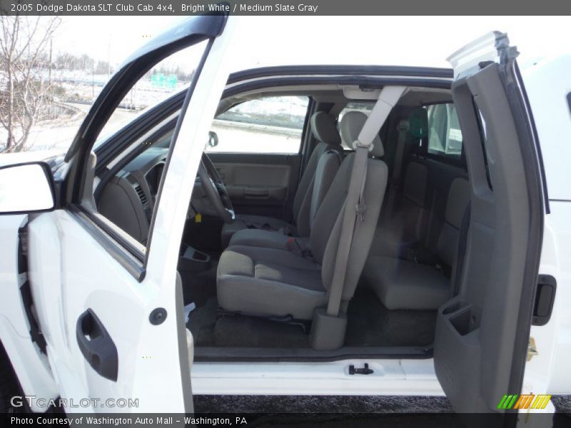Bright White / Medium Slate Gray 2005 Dodge Dakota SLT Club Cab 4x4