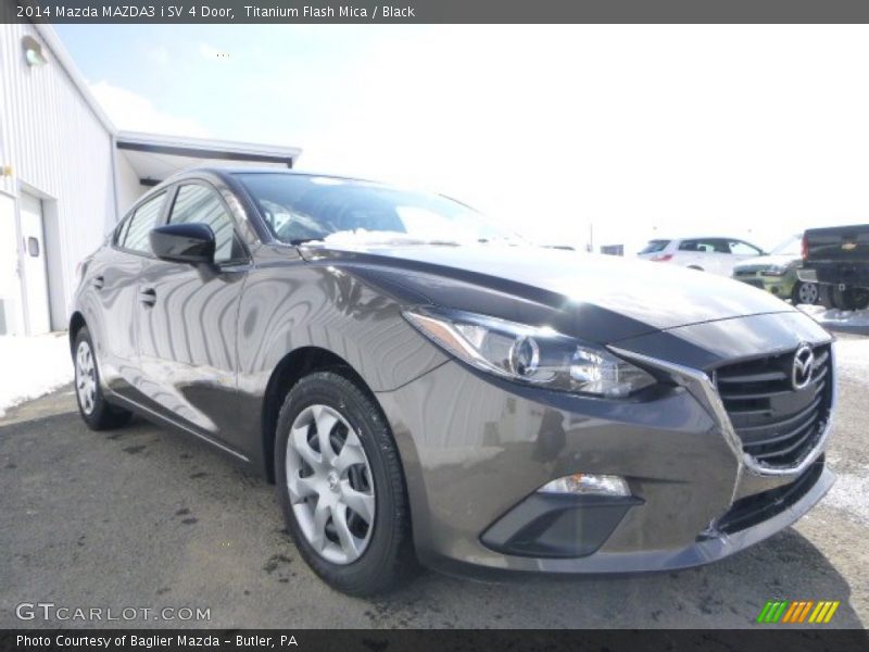 Titanium Flash Mica / Black 2014 Mazda MAZDA3 i SV 4 Door