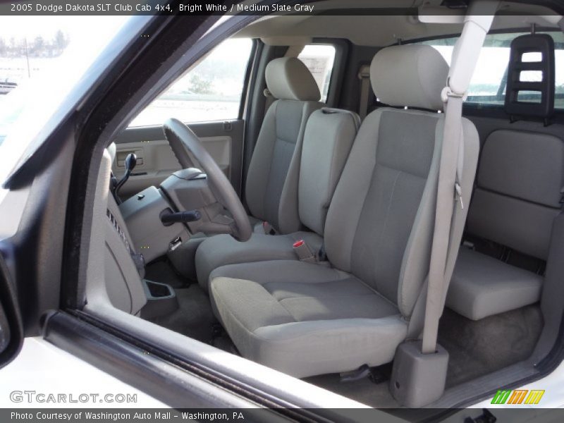 Bright White / Medium Slate Gray 2005 Dodge Dakota SLT Club Cab 4x4