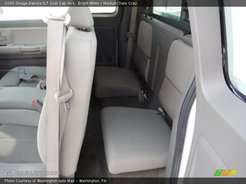 Bright White / Medium Slate Gray 2005 Dodge Dakota SLT Club Cab 4x4