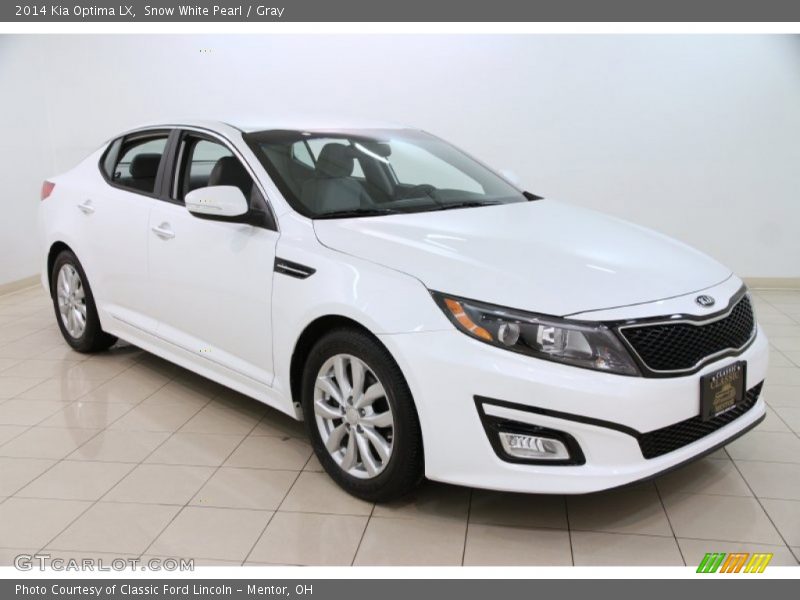 Snow White Pearl / Gray 2014 Kia Optima LX