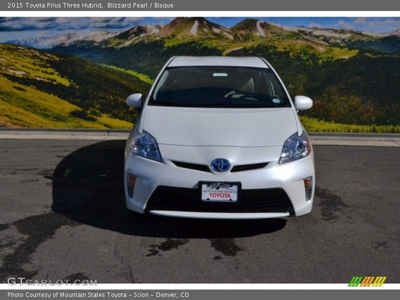 Blizzard Pearl / Bisque 2015 Toyota Prius Three Hybrid