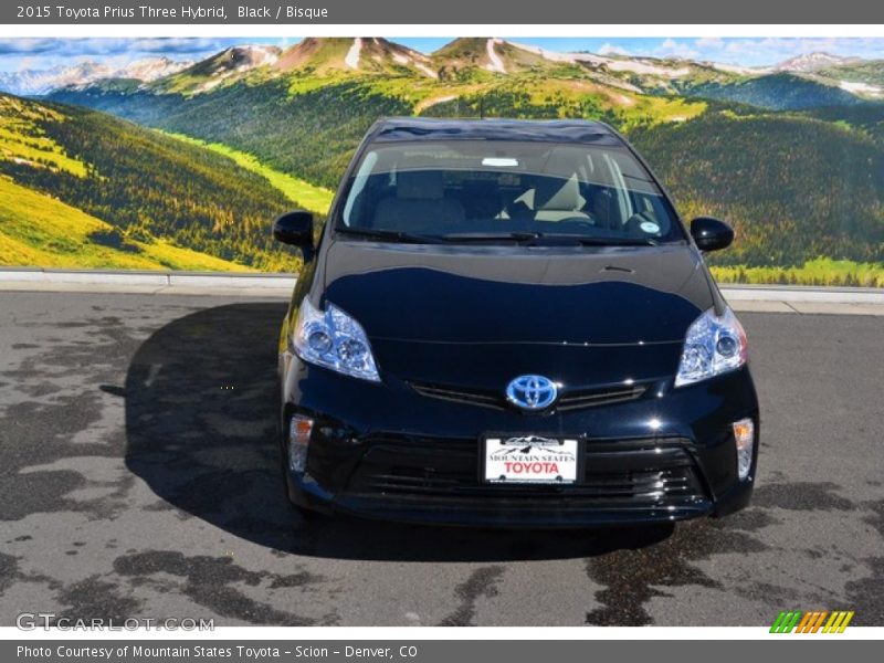 Black / Bisque 2015 Toyota Prius Three Hybrid