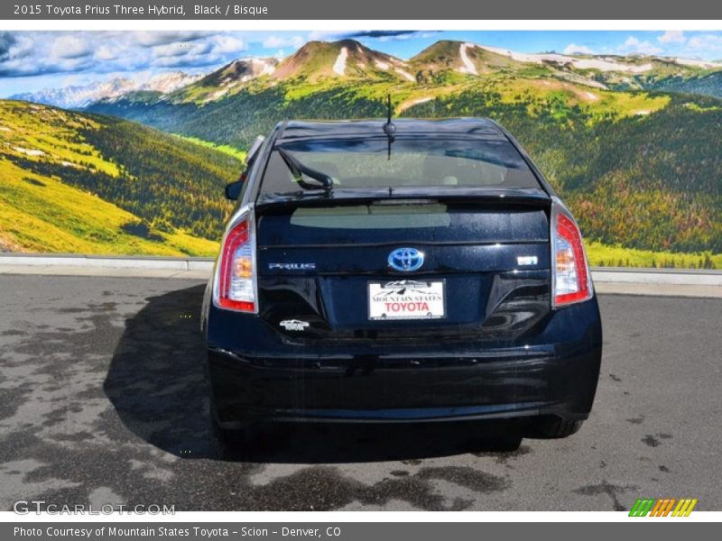 Black / Bisque 2015 Toyota Prius Three Hybrid