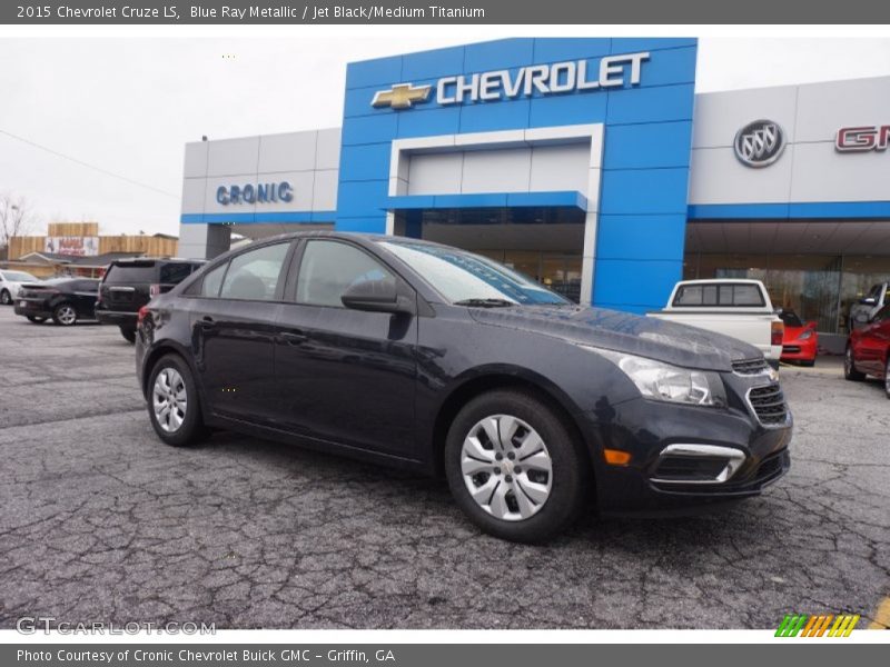 Blue Ray Metallic / Jet Black/Medium Titanium 2015 Chevrolet Cruze LS