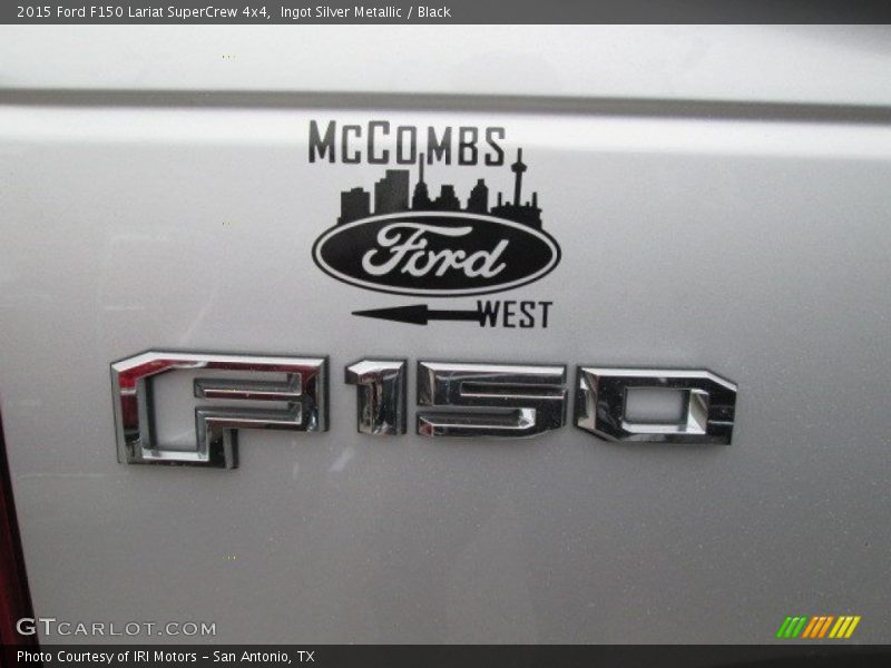 Ingot Silver Metallic / Black 2015 Ford F150 Lariat SuperCrew 4x4