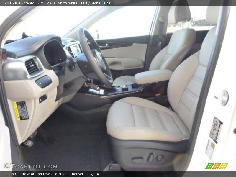 Front Seat of 2016 Sorento EX V6 AWD