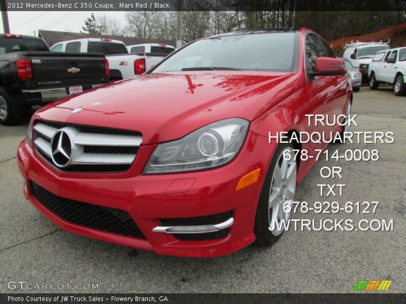 Mars Red / Black 2012 Mercedes-Benz C 350 Coupe