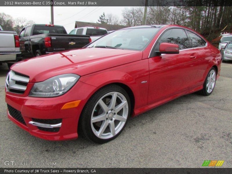 Mars Red / Black 2012 Mercedes-Benz C 350 Coupe
