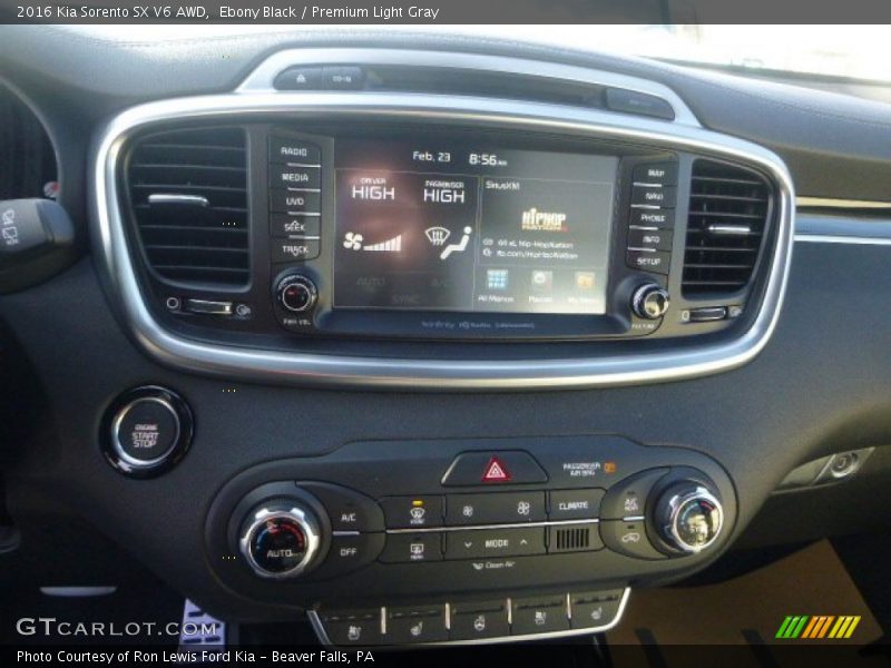 Controls of 2016 Sorento SX V6 AWD