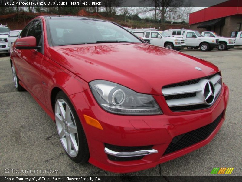 Mars Red / Black 2012 Mercedes-Benz C 350 Coupe