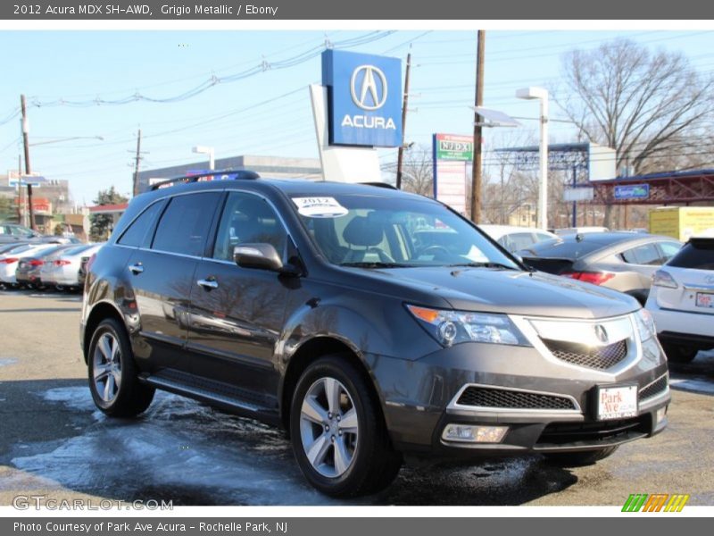 Grigio Metallic / Ebony 2012 Acura MDX SH-AWD