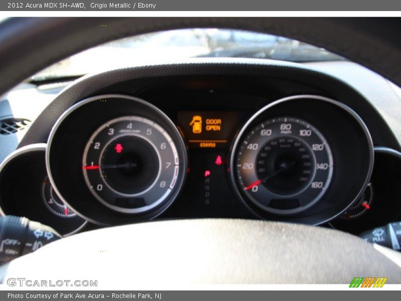 Grigio Metallic / Ebony 2012 Acura MDX SH-AWD