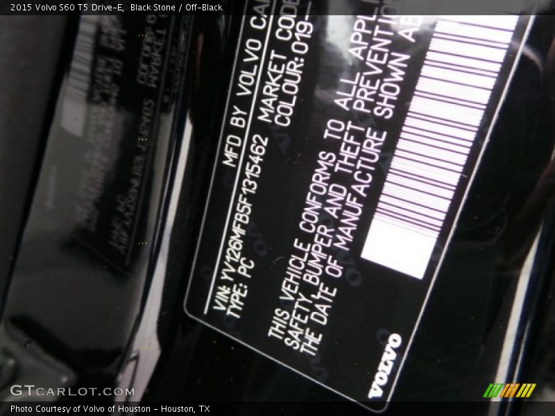 Black Stone / Off-Black 2015 Volvo S60 T5 Drive-E