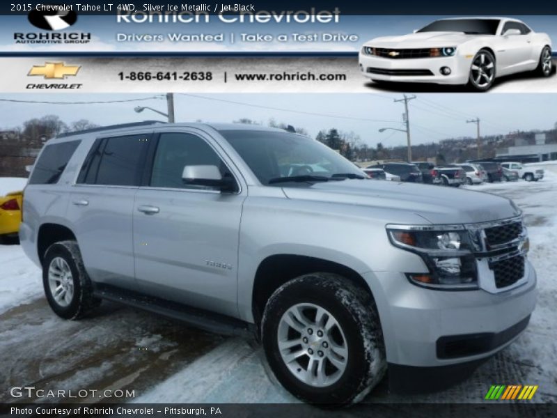 Silver Ice Metallic / Jet Black 2015 Chevrolet Tahoe LT 4WD