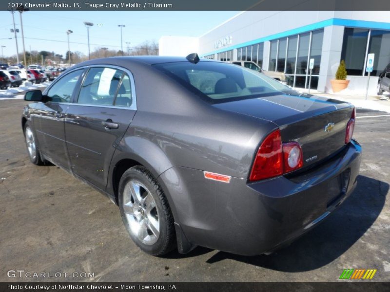 Taupe Gray Metallic / Titanium 2012 Chevrolet Malibu LS