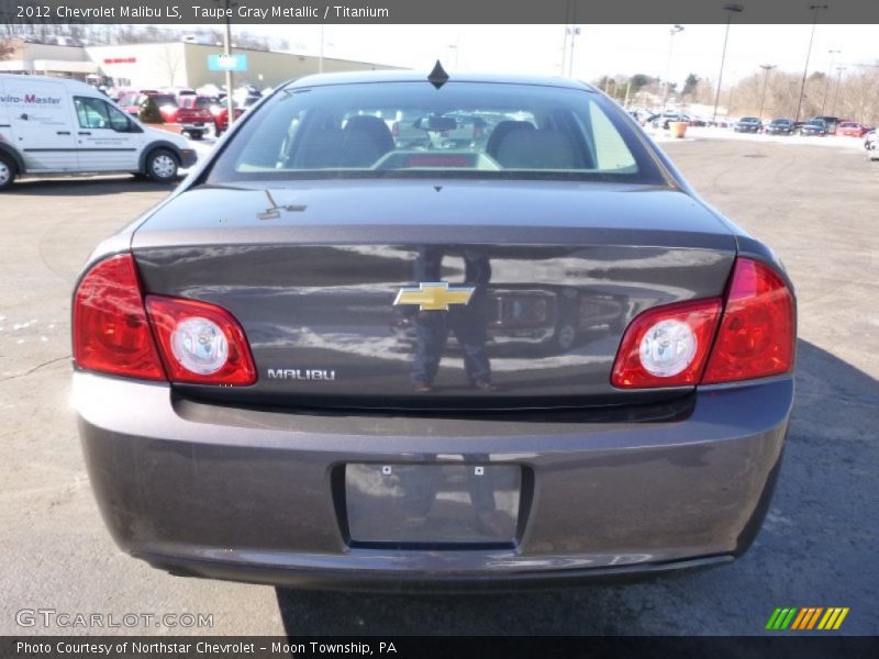 Taupe Gray Metallic / Titanium 2012 Chevrolet Malibu LS